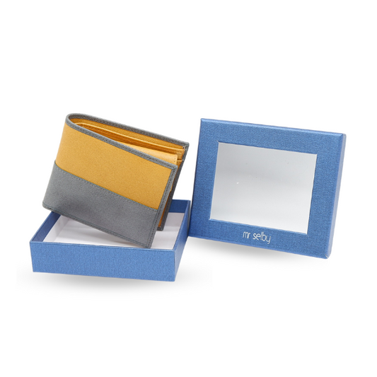 COLT - Mens Brown and Teal Leather Wallet in Gift Box