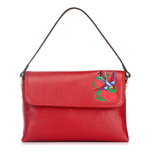 NAMBUCCA - Leather Embroidered Crossbody Bag