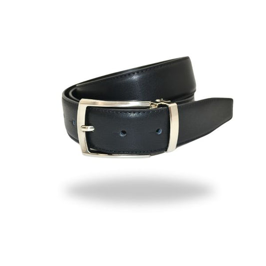 Michigan Black Genuine Leather Belt