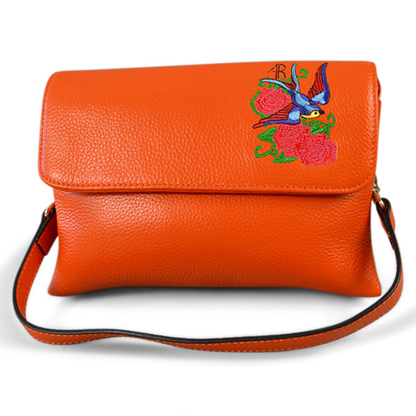 NAMBUCCA - Leather Embroidered Crossbody Bag