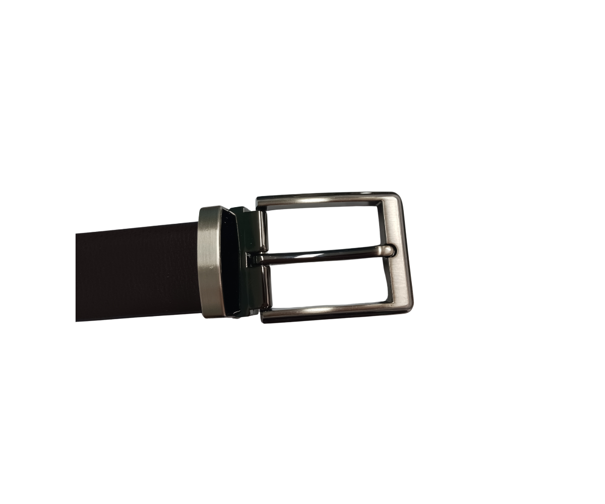 Terry Reversible Belt Black/Brown Genuine Leather