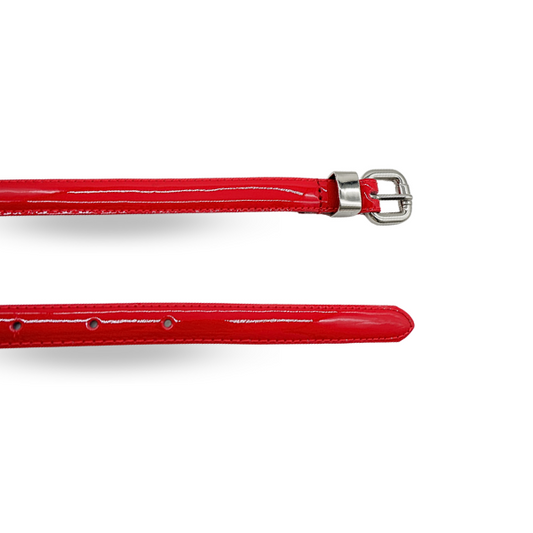 CARRIE -  Womens Red Patent Leather Belt