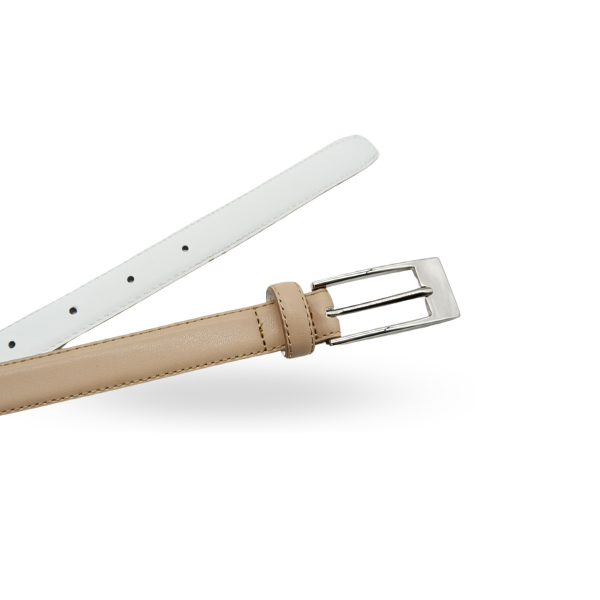 DEANEEN - Womens Beige Genuine Leather Belt