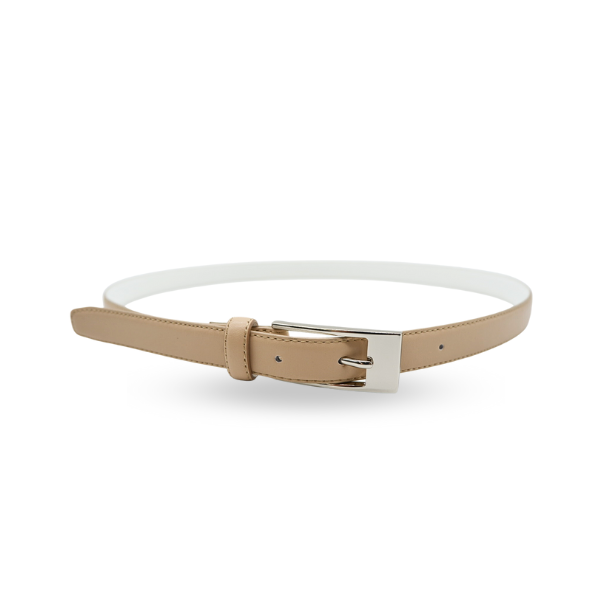 DEANEEN - Womens Beige Genuine Leather Belt