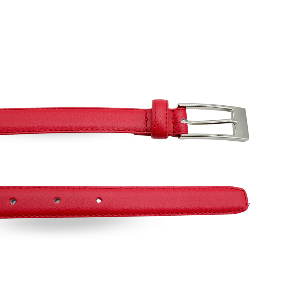 DEANEEN - Womens Red Genuine Leather Belt