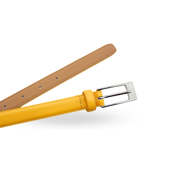 DEANEEN - Womens Yellow Genuine Leather Belt