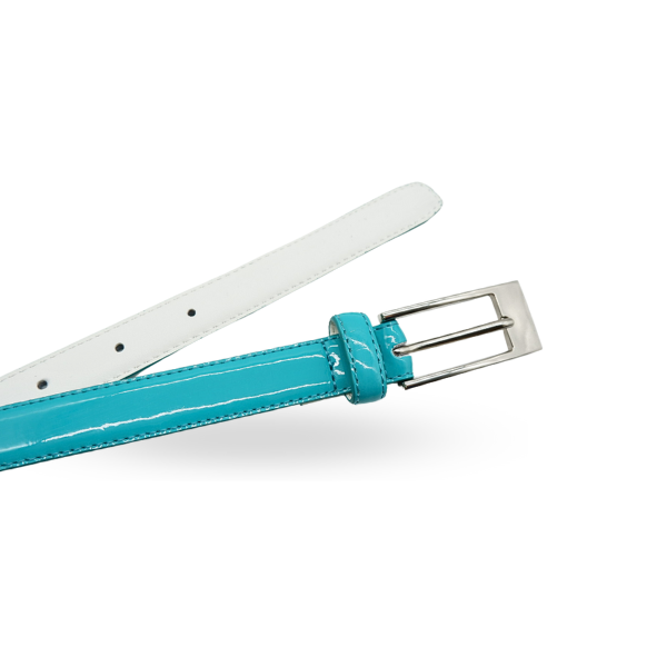 LACEY - Womens Aqua Genuine Leather Belt