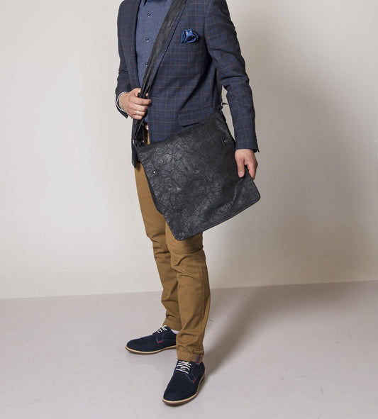 BALLARAT - Mens Black Crossbody Bag - Belt N Bags