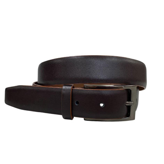 JOE - Men's Dark Brown Genuine Leather Belt