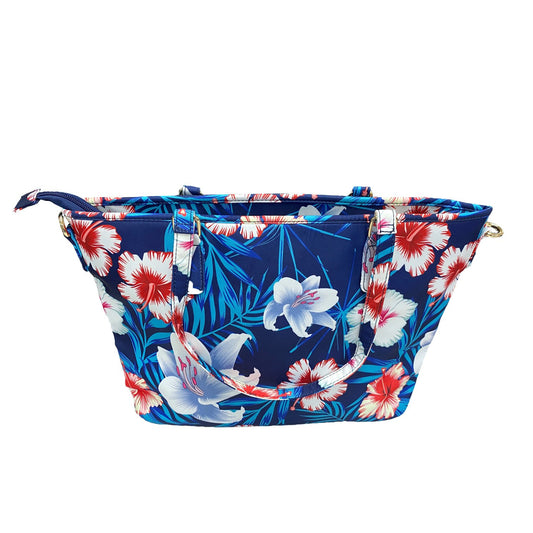 CALOUNDRA - Women's Red / Navy Flower Bag