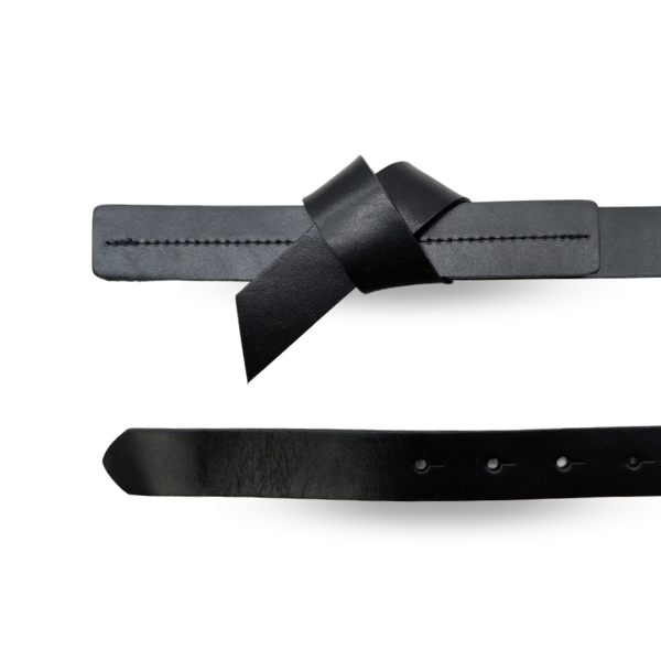 ALEXANDRIA - Black Genuine Leather Belt