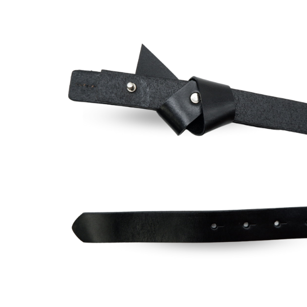 ALEXANDRIA - Black Genuine Leather Belt