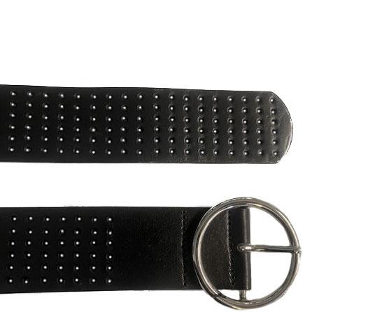 MIRANDA - Black Genuine Leather Belt - Belt N Bags