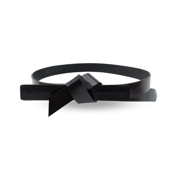ALEXANDRIA Black Genuine Leather Belt The Fitting Belt Company
