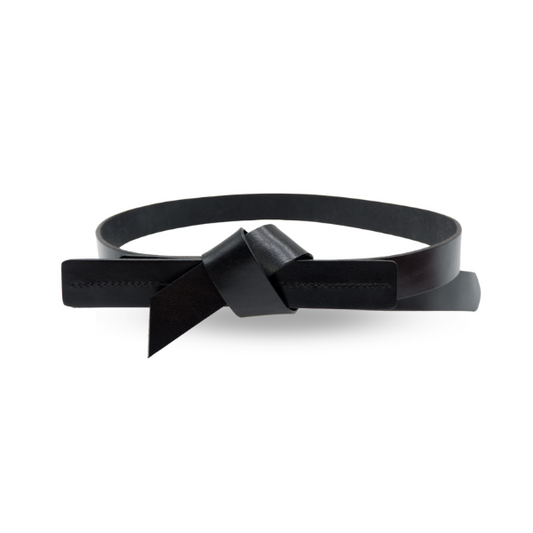 ALEXANDRIA - Black Genuine Leather Belt