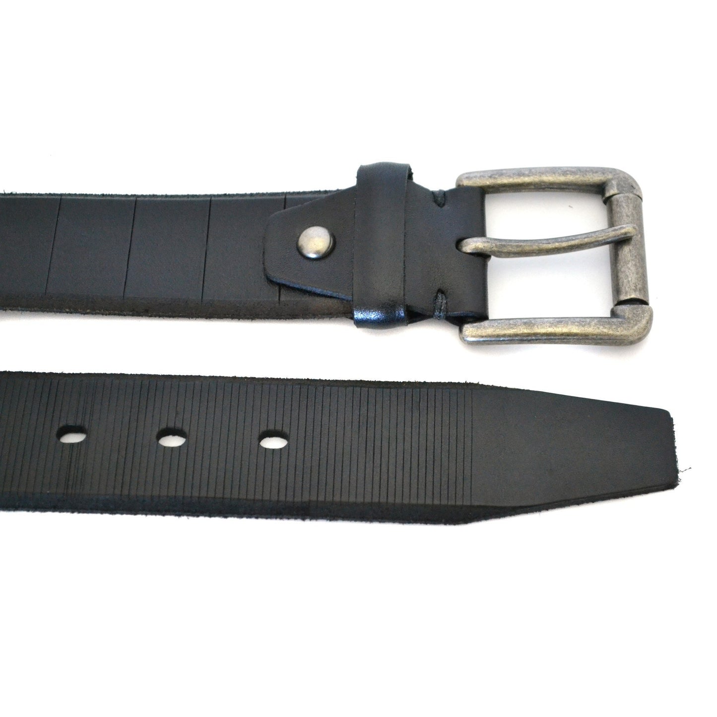 AARON - Mens Black Genuine Leather Belt - Belt N Bags