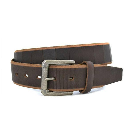 AARON - Mens Brown Genuine Leather Belt - Belt N Bags