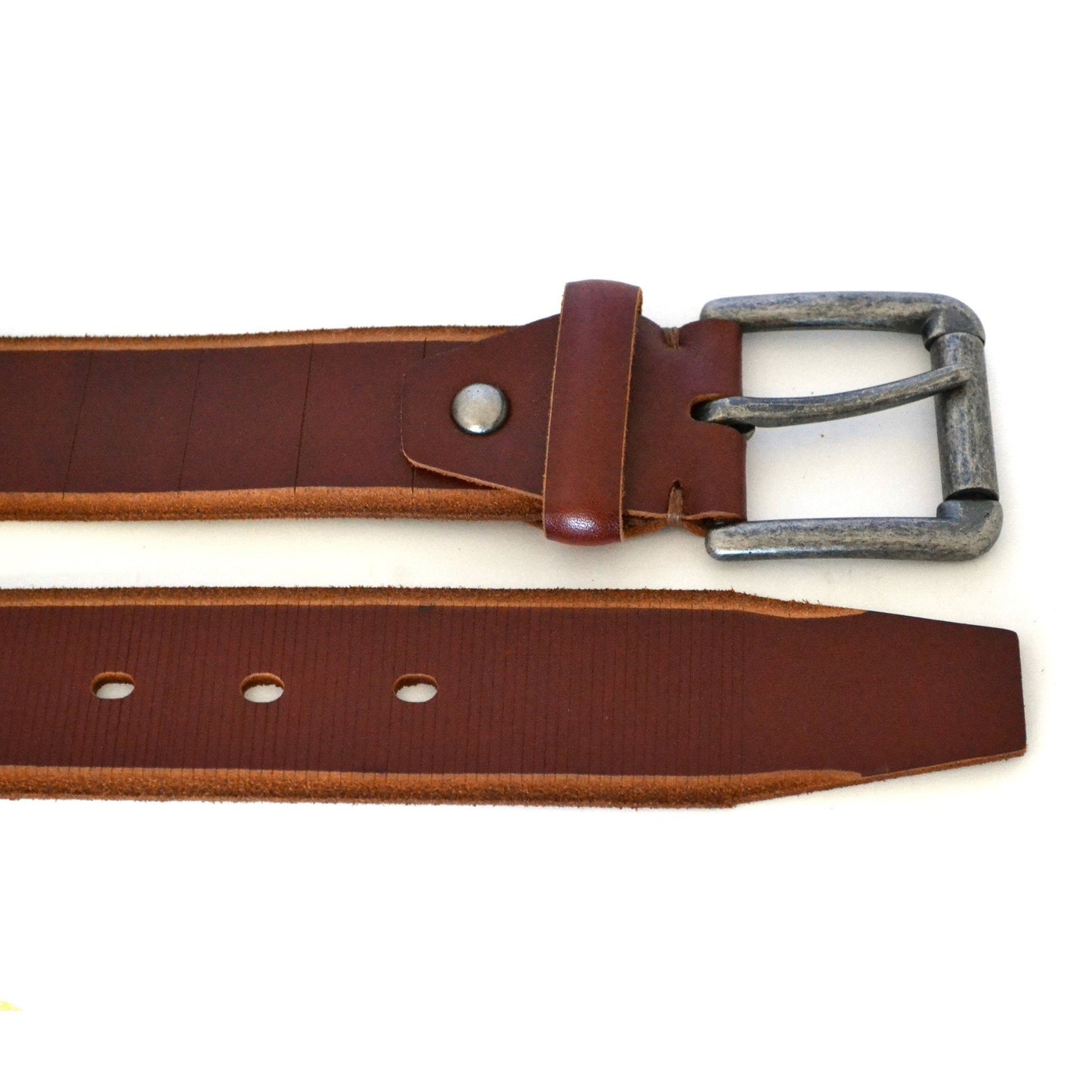 AARON - Mens Tan Genuine Leather Belt - Belt N Bags
