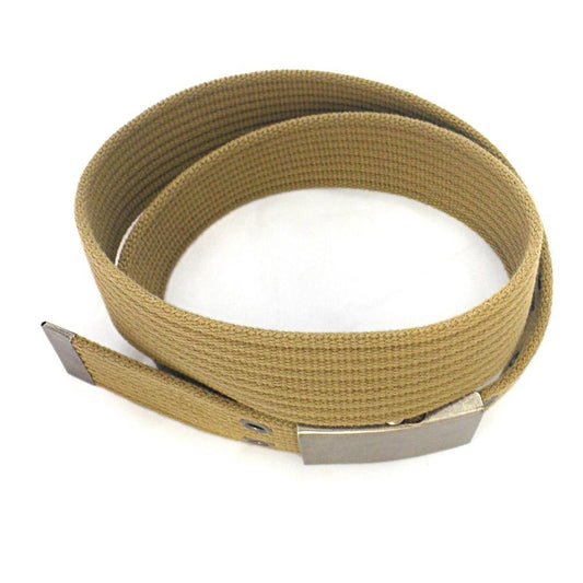 ALONSO - Light Brown Canvas Webbing Belt - Belt N Bags