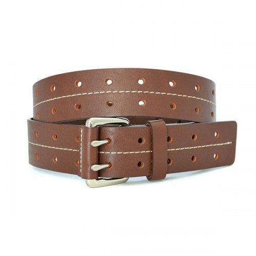 ASHTON - Mens Dark Brown Genuine Leather Belt - Belt N Bags