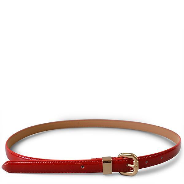 Queens Park - Red Patent Leather Belt-Ladies Belts-BeltNBags-BeltNBags