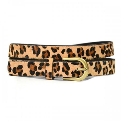 MANLY -Ladies Leopard Print Genuine Leather Belt - BeltNBags