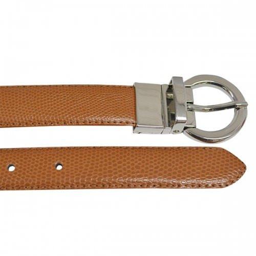 BELLA - Women Tan and Black Reversible Leather Belt  - Belt N Bags