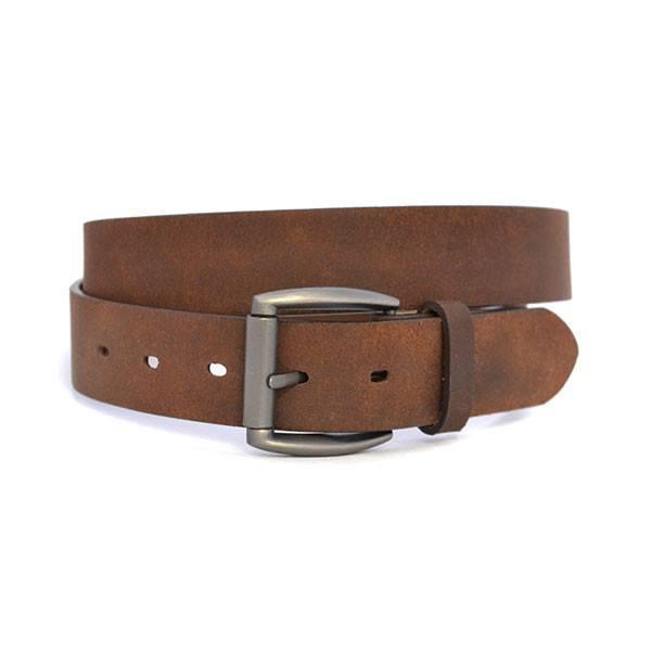 BERNADO Mens Brown Genuine Leather Belt The Fitting Belt Company