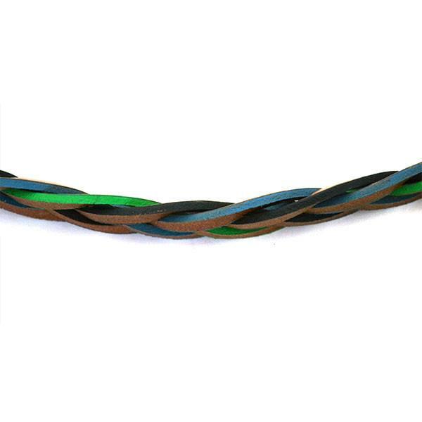 BRETT - Mens Tan Plaited Genuine Leather belt - Belt N Bags