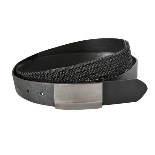 BRIXTON - Mens Black Genuine Leather Flexi-Belt - Belt N Bags