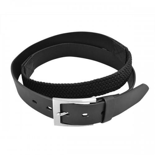 RALPH - Mens Black Genuine Leather BIG SIZE Flexi-Belt - BeltNBags