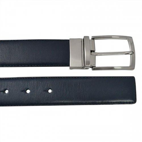 CAMERON - Mens Navy & Black Genuine Leather Reversible Belt - Belt N Bags