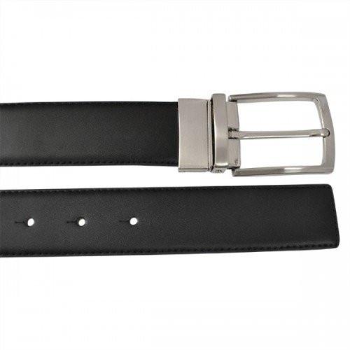 CAMERON - Mens Black & Camel Genuine Leather Reversible Belt - Belt N Bags