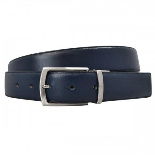 CAMERON - Mens Navy & Black Genuine Leather Reversible Belt - Belt N Bags