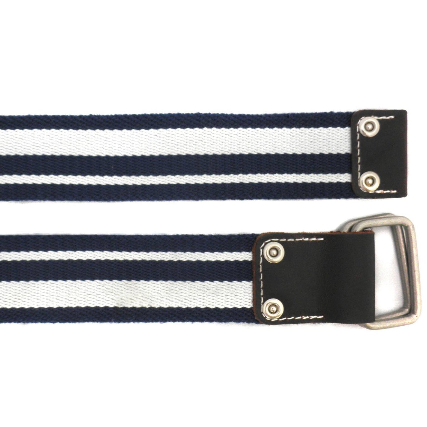 CAMPBELL - Mens Navy & White Webbing Belt - Belt N Bags