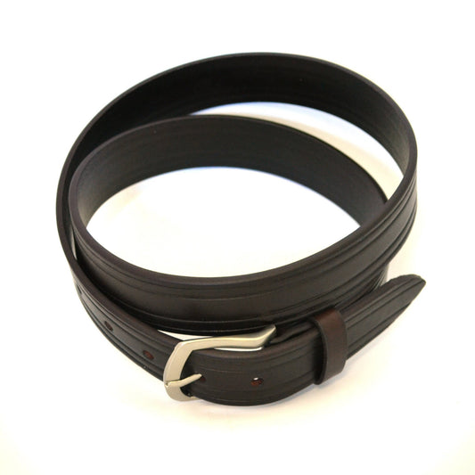 CARLOS - Mens Dark Brown Genuine Leather Belt - Belt N Bags