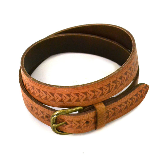 CAESAR - Unisex Tan Genuine Leather Belt - Belt N Bags