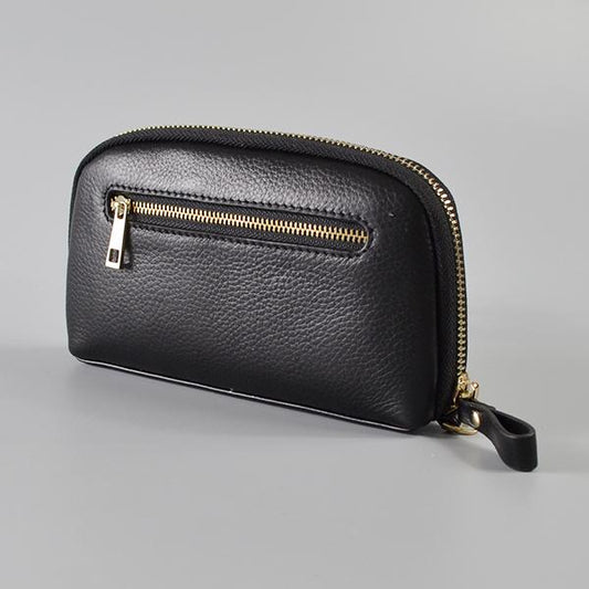 CARMICHAEL - Ladies Brown Red Leather Cowhide Wristlet Wallet Purse - Belt N Bags