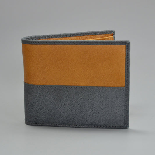 COLT - Mr Selby Mens Grey Tan Genuine Leather Wallet in Gift Box - Belt N Bags