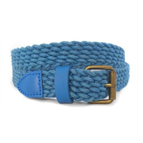 DANNY - Casual Blue Cotton Webbing Belt - Belt N Bags