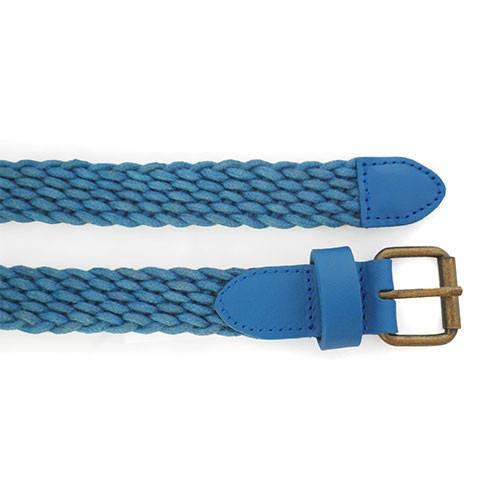 DANNY - Casual Blue Cotton Webbing Belt - Belt N Bags