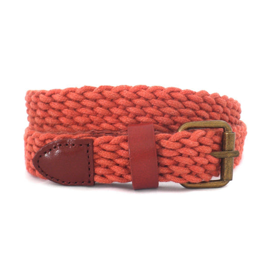 DANNY - Casual Rust Cotton Webbing Belt - Belt N Bags