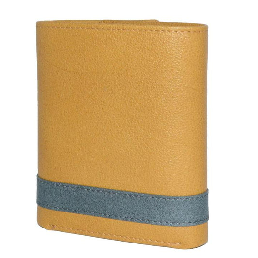 JUSTIN - Tan and Teal Genuine Leather Wallet - BeltNBags