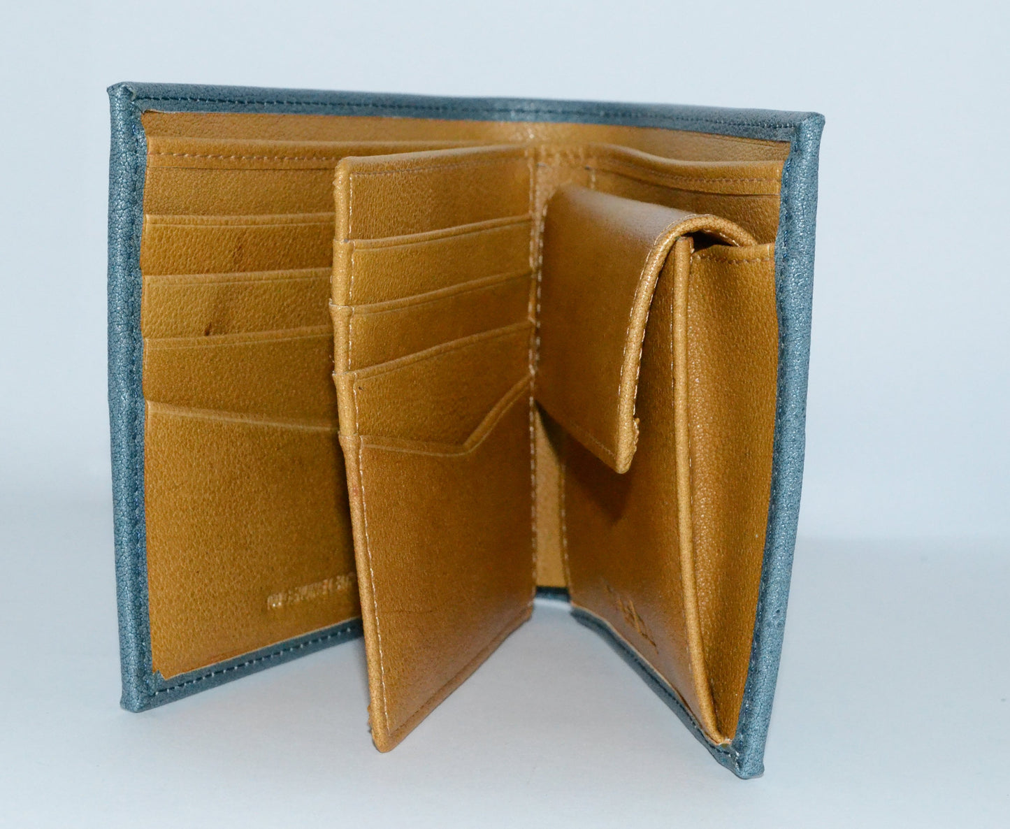 COLT - Mens Brown and Teal Leather Wallet in Gift Box - Belt N Bags