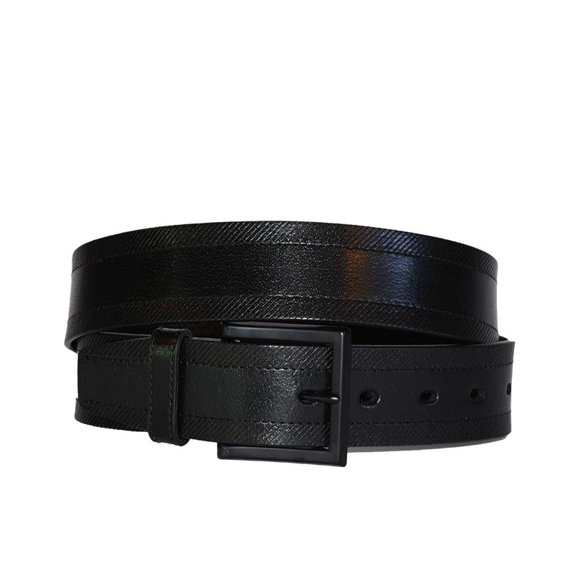 ADAM - Mens Black Genuine Leather Belt - Belt N Bags
