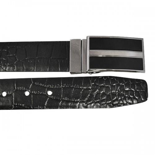 DYLAN - Mens Black Genuine Leather Reversible Belt - Belt N Bags