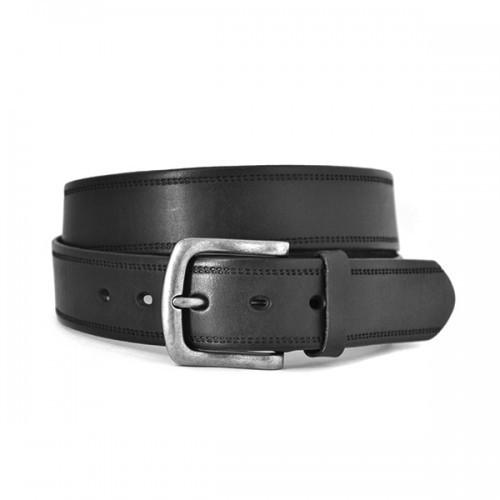 DUNDEE - Mens Black Genuine Leather Belt - Belt N Bags