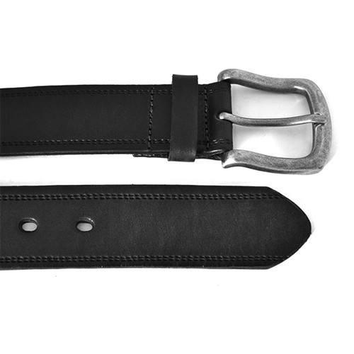 DUNDEE - Mens Black Genuine Leather Belt - Belt N Bags