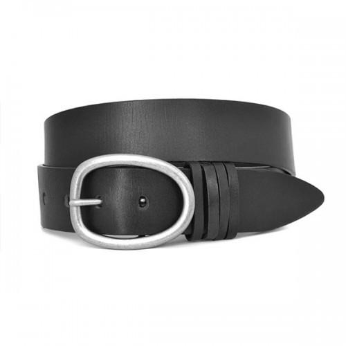EDWIN - Mens Black Leather Dress Belt - Belt N Bags