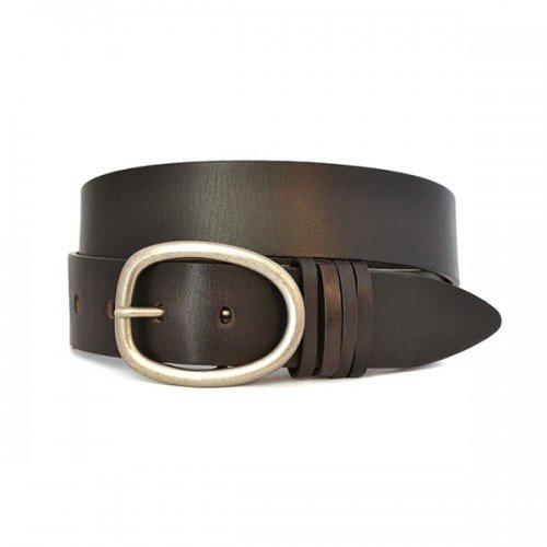EDWIN - Mens Dark Brown Leather Dress Belt - Belt N Bags